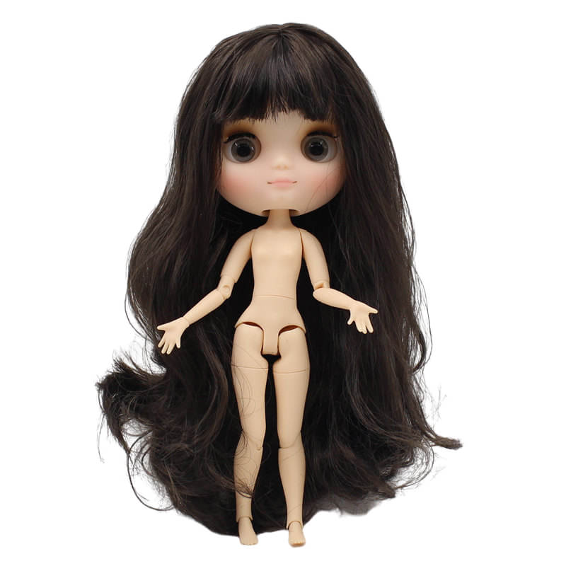 Middie Blythe Doll with Brown Hair, Tilting-Head & Factory Jointed Body Middie Blythe Dolls