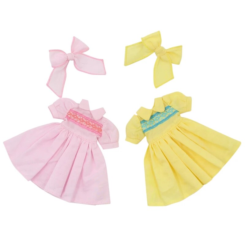 Neo Blythe Doll Lace Dress with Bow Pin Blythe doll clothes