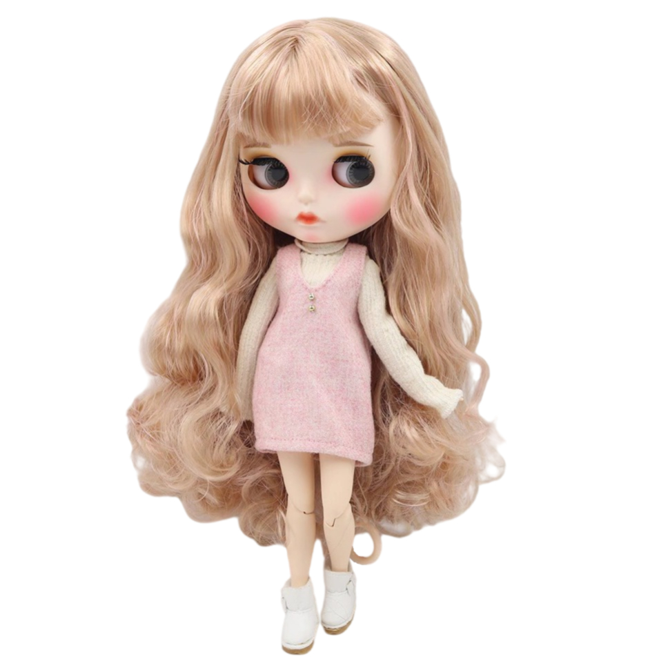 Ізабелла – преміальна лялька Blythe з надутим обличчям Бестселери Matte Face Custom Blythe Doll Pink Hair Custom Blythe Doll White Skin Custom Blythe Doll