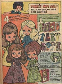 Обяснена история на Blythe Blythe Doll https://www.thisisblythe.com/blythe-doll-history-and-reincarnation-explained/