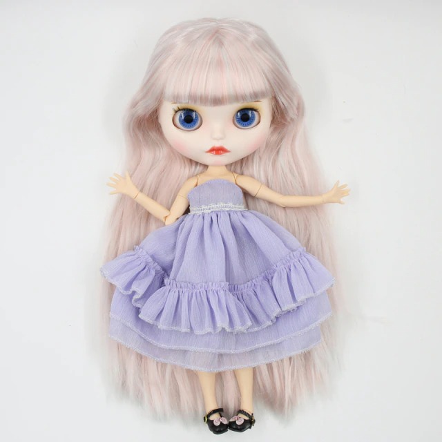 „Premium Custom“ Neo Blythe lėlė su visa apranga 27 kombinuotos parinktys Matinis veidas Individualus Blythe Doll Daugiaspalviai plaukai Individualizuotas Blythe Doll Balta oda Pritaikyta Blythe lėlė