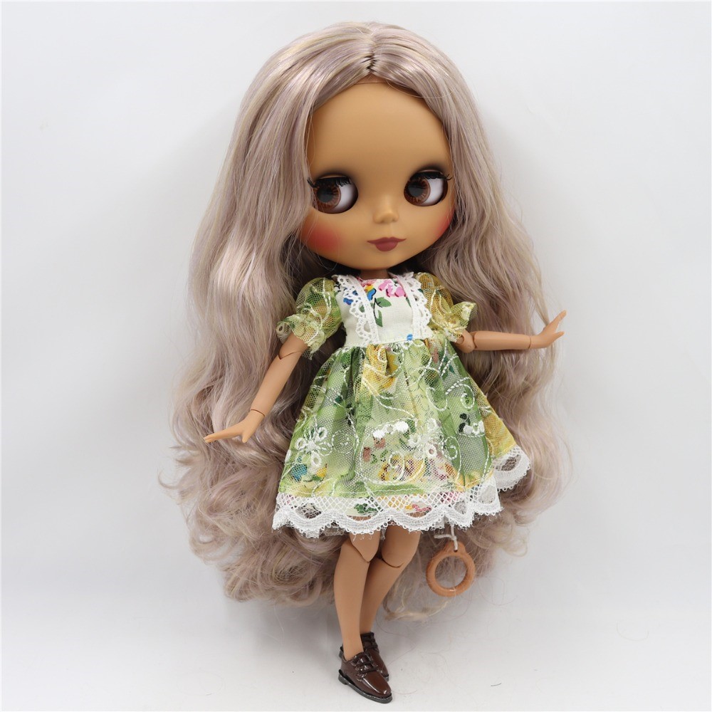 Lindsay – Premium Custom Blythe Doll with Full Outfit Pouty Face Colorful Hair Blythe