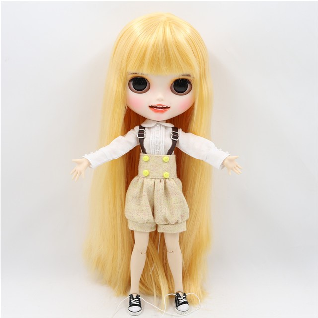 Ebony - Premium Custom Blythe Doll with Clothes Smiling Face Premium Blythe Dolls 🆕 Smiling Face