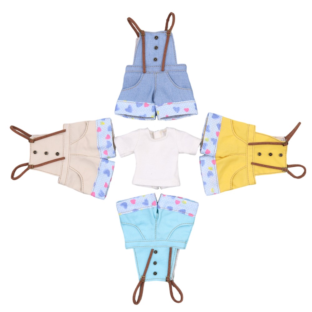 Neo Blythe Doll Overalls with White Shirt Blythe doll clothes