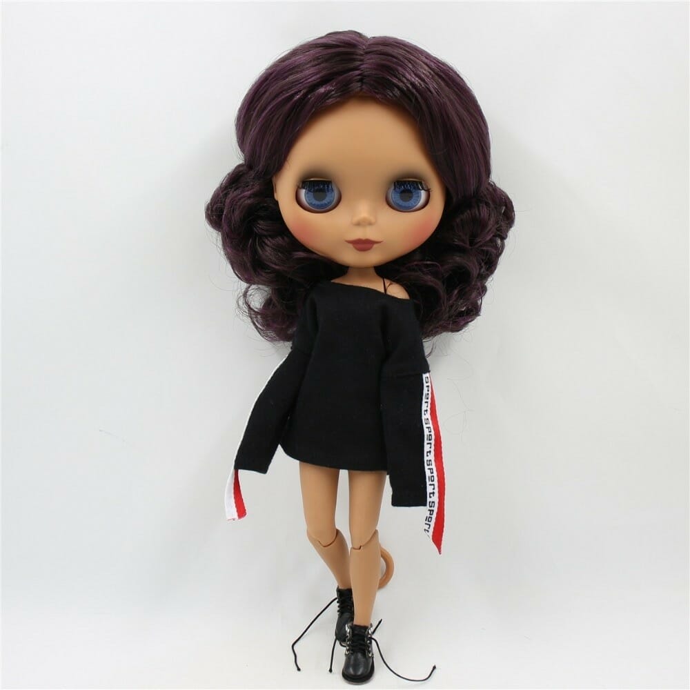 Madeleine – Premium Custom Blythe Doll with Full Outfit Cute Face Brown Hair Blythe