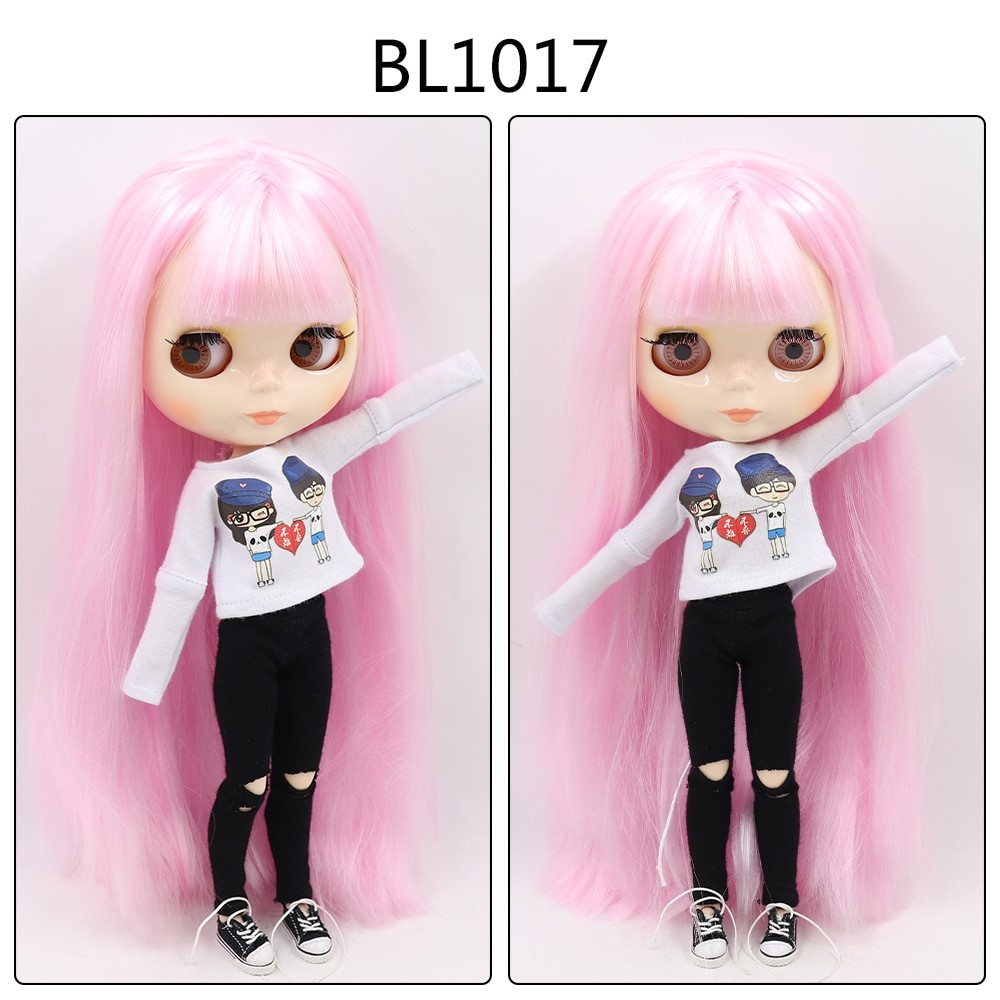 Alondra – Combo Custom Blythe Doll with Full Outfit Cute Face Blythe Doll Combos Pink Hair Blythe