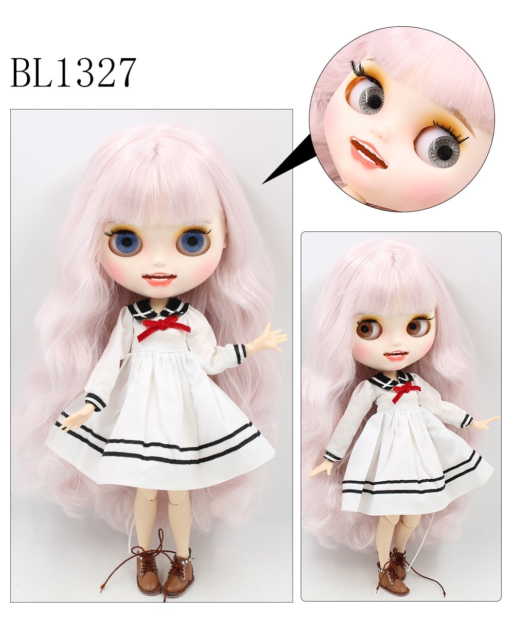 Harley – Premium Custom Neo Blythe Doll with Purple Hair, White Skin & Matte Smiling Face 2