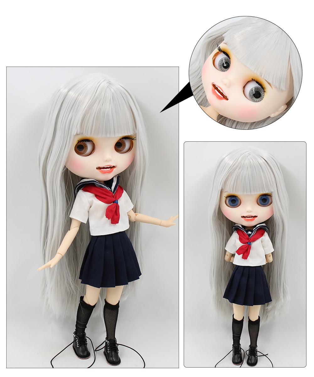 Premium Custom Blythe Dolls with Teeth 26 New Jointed Body Options Matte Face 3