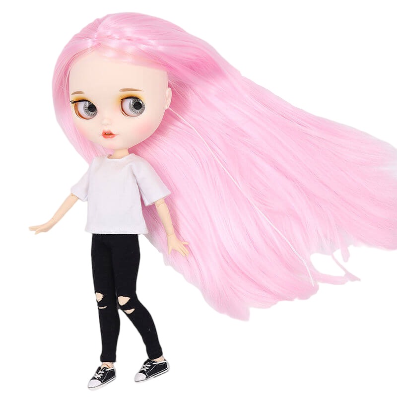 Catherine – Premium Custom Neo Blythe Doll with Pink Hair, White Skin & Matte Smiling Face Matte face Pink hair Smiling face White skin