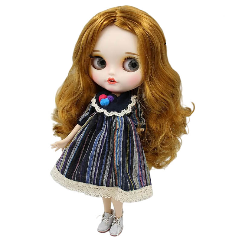 Journee – Premium Custom Neo Blythe Doll with Blonde Hair, White Skin & Matte Smiling Face Blonde hair Matte face Smiling face White skin