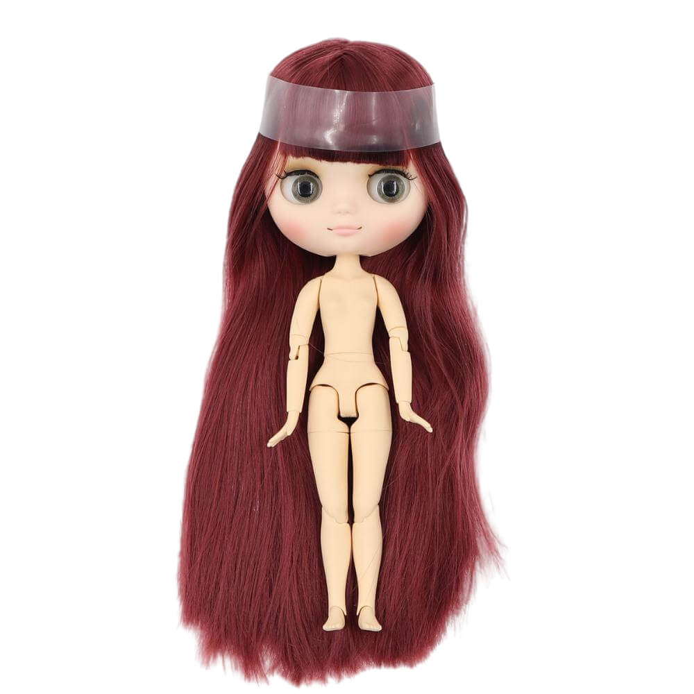 Middie Blythe Doll with Maroon Hair, Tilting-Head & Jointed Body Middie Blythe Dolls