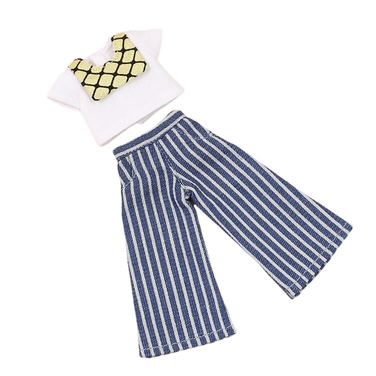 Neo Blythe Doll Crop Top & Denim Culottes Blythe doll clothes