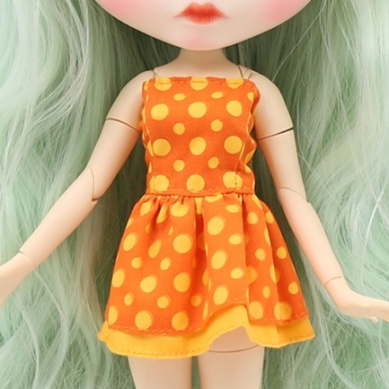Neo Blythe Doll Orange Dot Dress Neo Blythe Doll Clothes