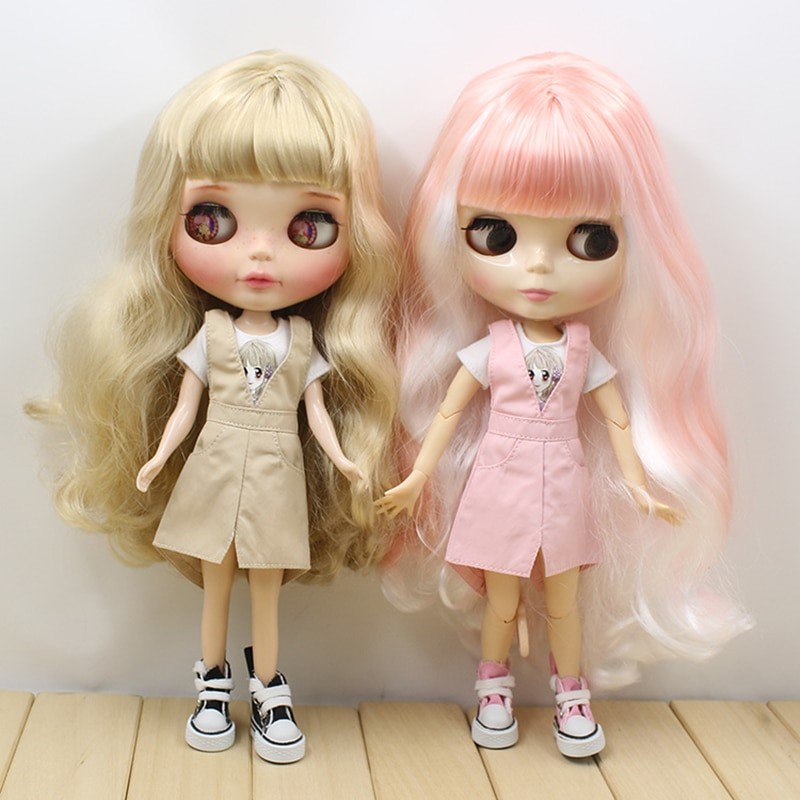 Neo Blythe Doll Pink White Dress Neo Blythe Doll Clothes