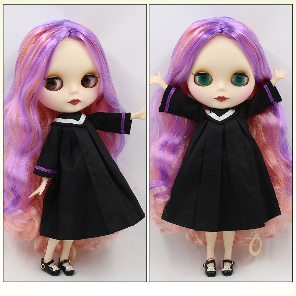 TBL Neo Blythe Doll Colourful Hair Jointed Body Matte Face White Skin Colorful Hair Blythe