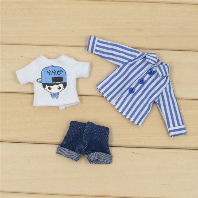 Middie Blythe Doll Elegant White Blue Dress Middie Blythe Clothes