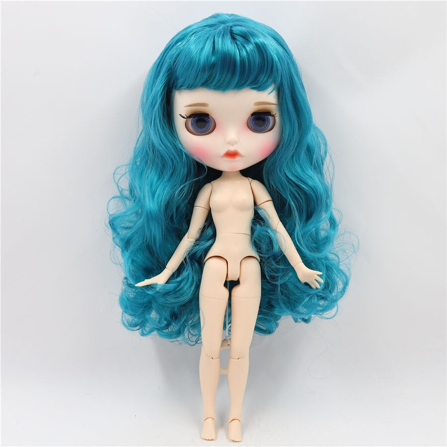 Neo Blythe Doll Turquoise Hair White Skin Matte Face Jointed Body Turquoise Hair Factory Blythe Doll Matte Face Factory Blythe Doll White Skin Factory Blythe Doll