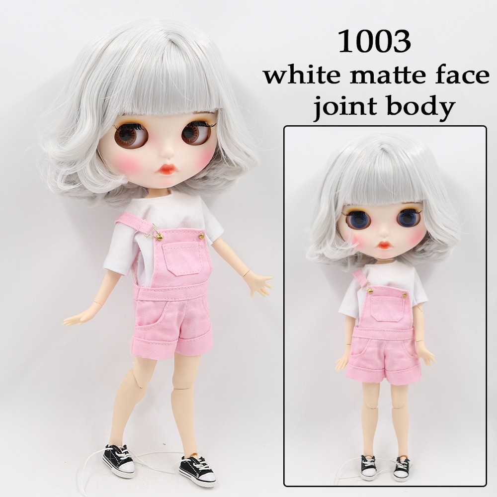 Neo Blythe Doll with Blonde Hair, Dark Skin, Matte Face & Jointed Body Blonde Hair Factory Blythe Doll Dark Skin Factory Blythe Doll Matte Face Factory Blythe Doll