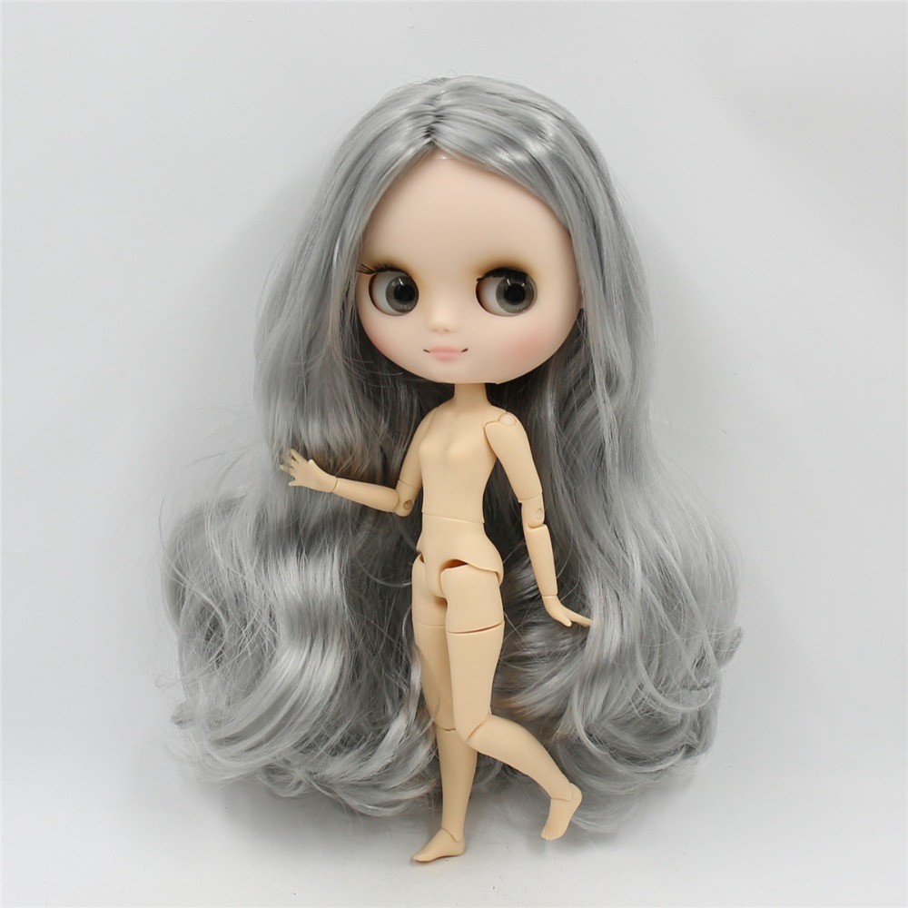 Middie Blythe Doll with Grey Hair, Tilting-Head & Jointed Body Middie Blythe Dolls