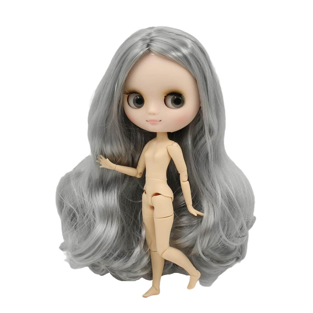 Middie Blythe Doll with Grey Hair, Tilting-Head & Jointed Body Middie Blythe Dolls
