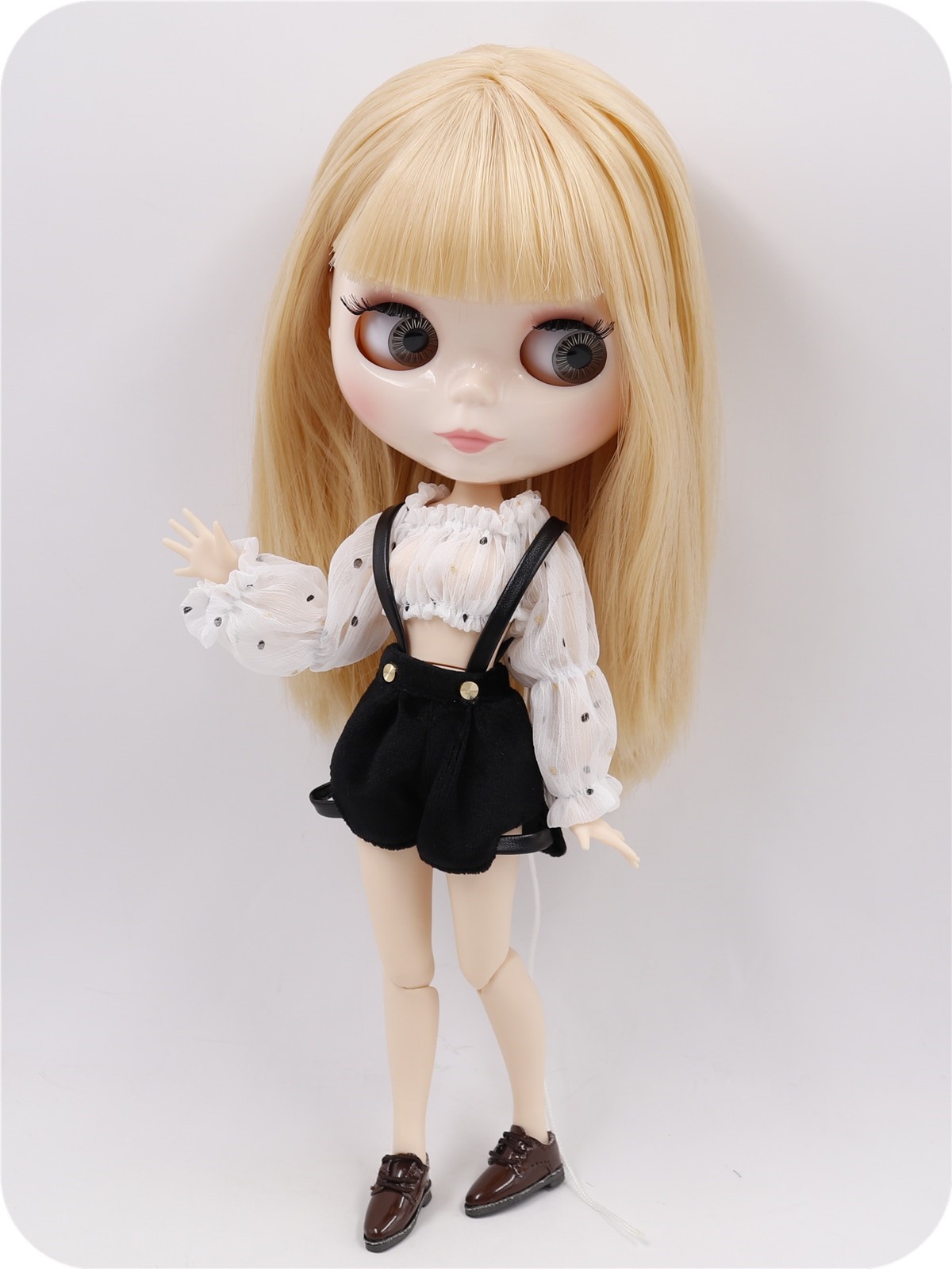 Neo Blythe Doll Elegant White Black Dress Neo Blythe Doll Clothes