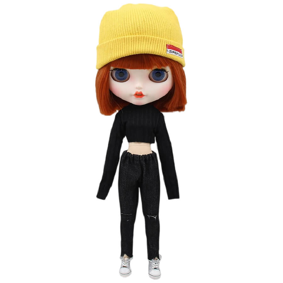Alivia – Premium Custom Neo Blythe Doll with Ginger Hair, White Skin & Matte Smiling Face Ginger hair Matte face Smiling face White skin