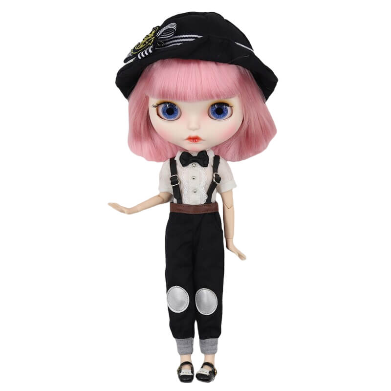 Hannah – Premium Custom Blythe Doll with Calm Face Pink Hair Custom Blythe Doll Matte Face Custom Blythe Doll White Skin Custom Blythe Doll