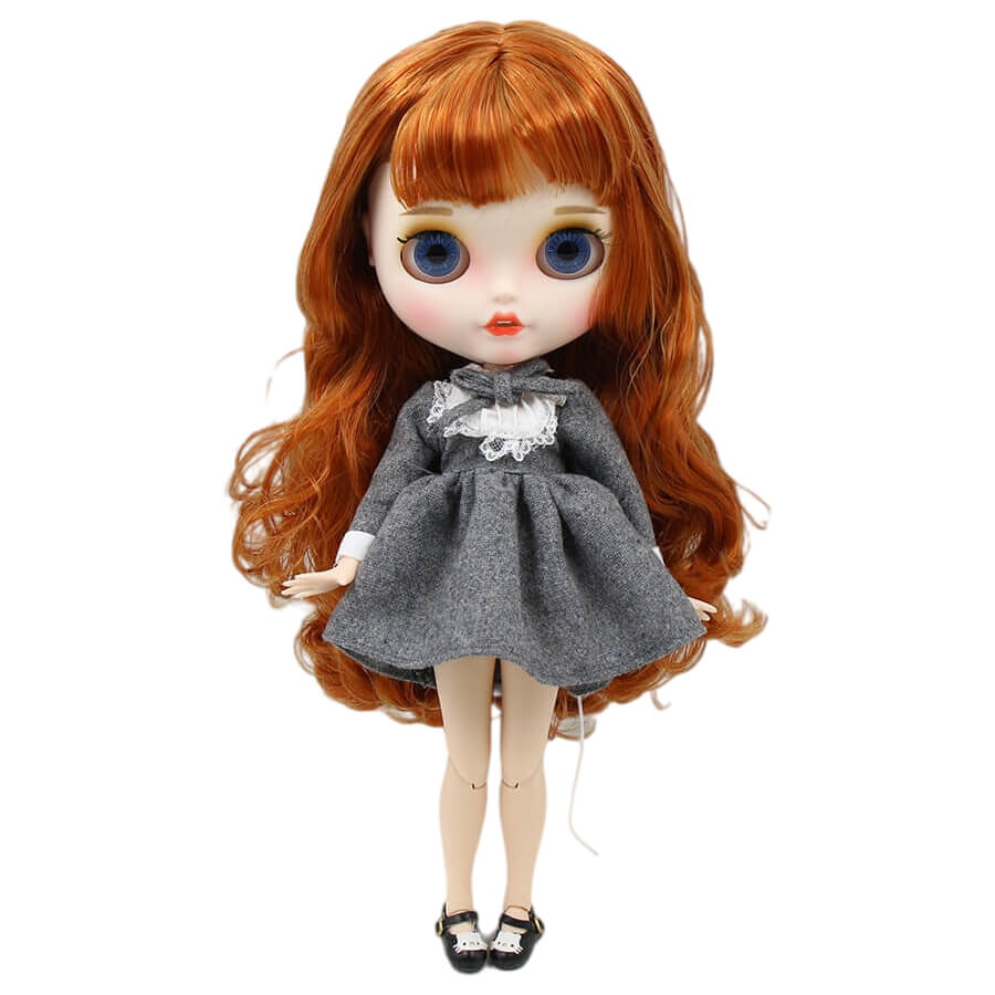 Harley – Premium Custom Neo Blythe Doll with Ginger Hair, White Skin & Matte Smiling Face Ginger hair Matte face Smiling face White skin