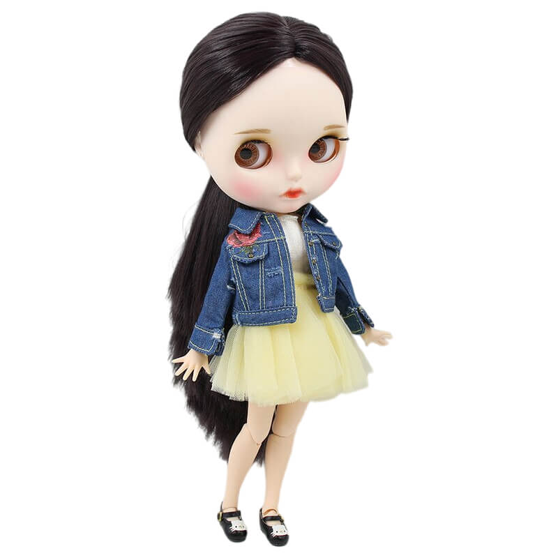 Julianna – Premium Custom Neo Blythe Doll with Brown Hair, White Skin & Matte Cute Face Brown hair Cute face Matte face White skin