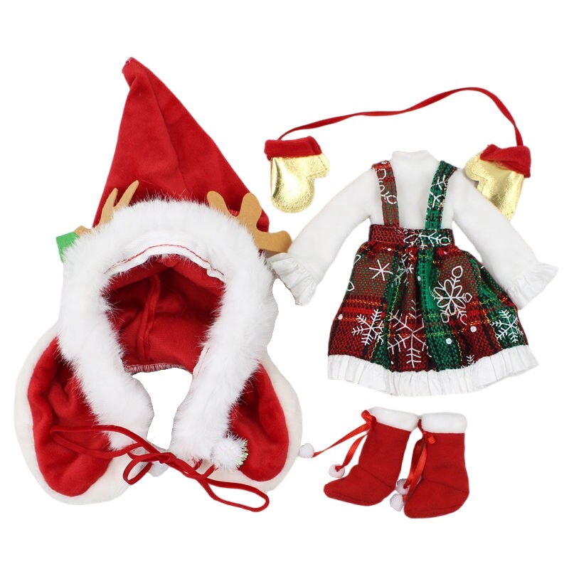 Neo Blythe Doll Christmas Dress With Scarf & Hat Blythe doll clothes