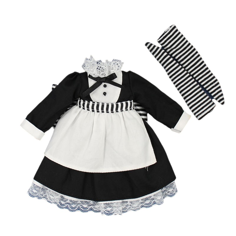 Neo Blythe Doll Vintage Black White Maid Dress Blythe doll clothes