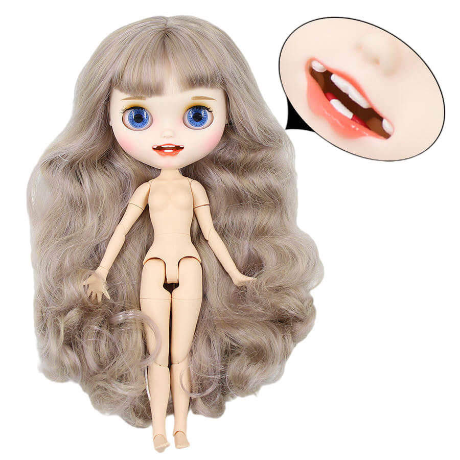 Neo Blythe Doll with Multi-Color Hair, White Skin, Matte Face & Jointed Body Multi-Color Hair Factory Blythe Doll Matte Face Factory Blythe Doll White Skin Factory Blythe Doll