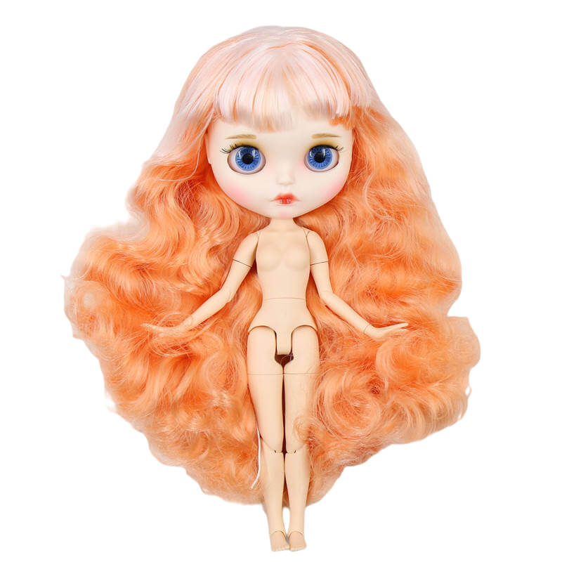 Neo Blythe Doll with Multi-Color Hair, White Skin, Matte Face & Jointed Body Multi-Color Hair Factory Blythe Doll Matte Face Factory Blythe Doll White Skin Factory Blythe Doll