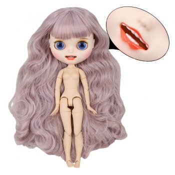Takara 12" Neo Blythe Purple Hair Nude Doll from Factory TBY141