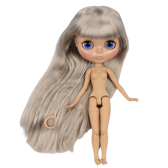 Takara 12" Neo Blythe Doll from factory Nude Long Silver Gray Japan hair 