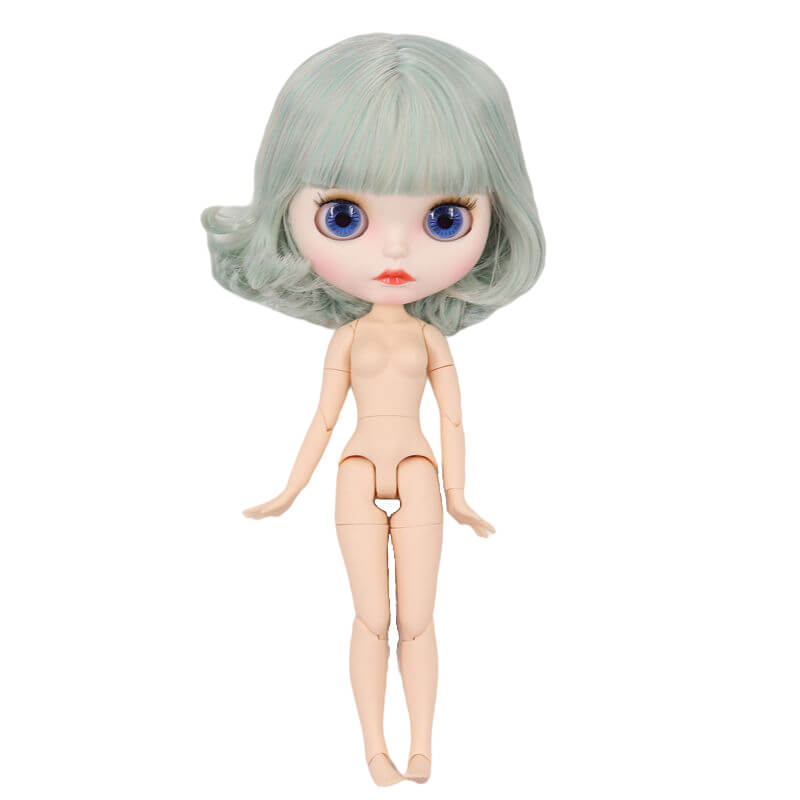 Neo Blythe Doll with Multi-Color Hair, White Skin, Matte Face & Jointed Body Matte Face Factory Blythe Doll Multi-Color Hair Factory Blythe Doll White Skin Factory Blythe Doll