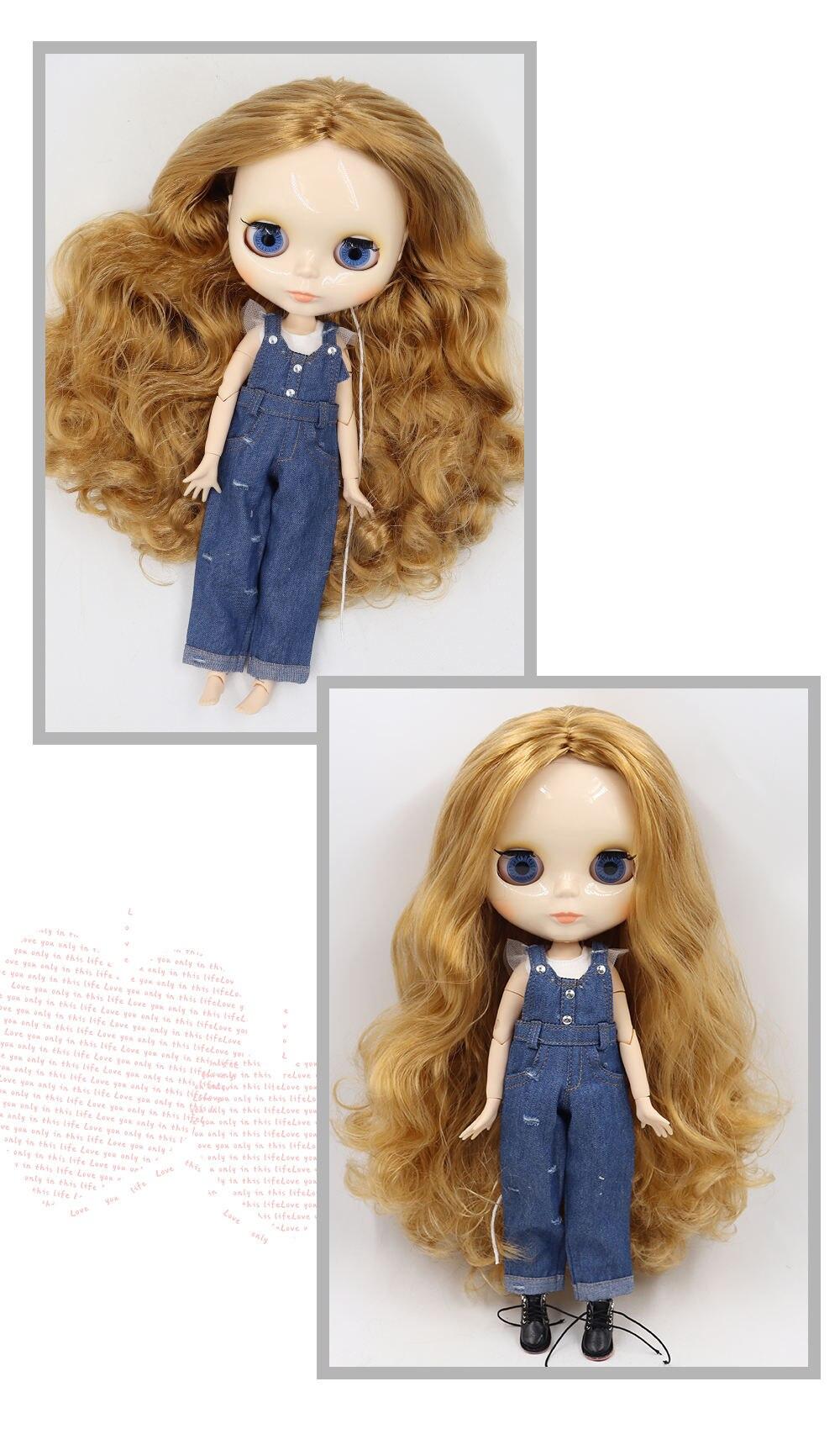 Neo Blythe Doll with Blonde Hair, White Skin, Shiny Cute Face & Factory Jointed Body 1