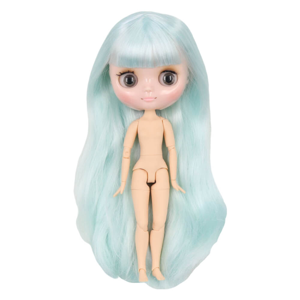 Middie Blythe 蓝色头发、可倾斜头部和工厂关节身体的娃娃 Middie Blythe 玩偶