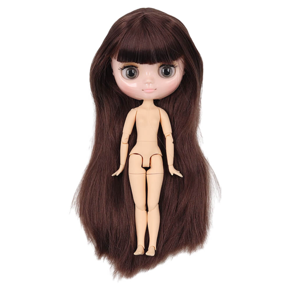 Middie Blythe 棕色头发、可倾斜头部和工厂关节身体的娃娃 Middie Blythe 玩偶
