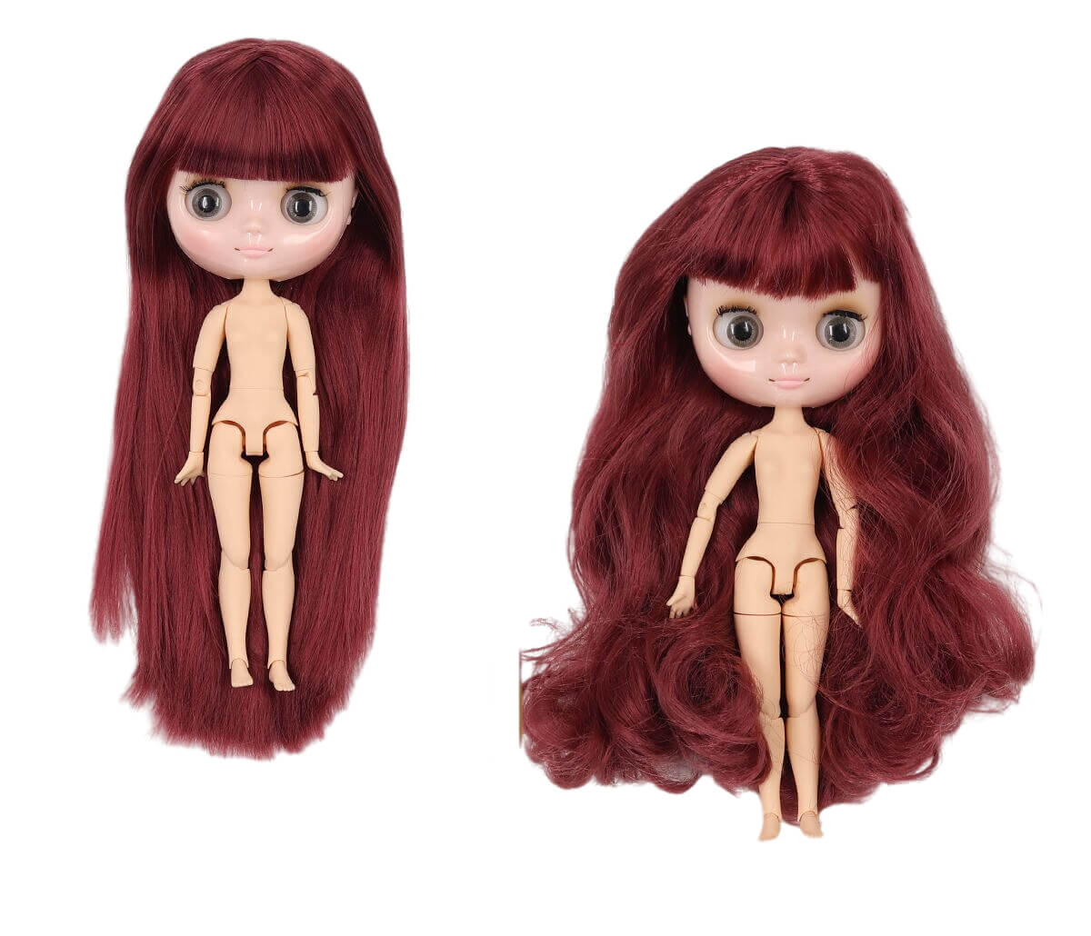 Middie Blythe Doll with Maroon Hair, Tilting-Head & Jointed Body Middie Blythe Dolls