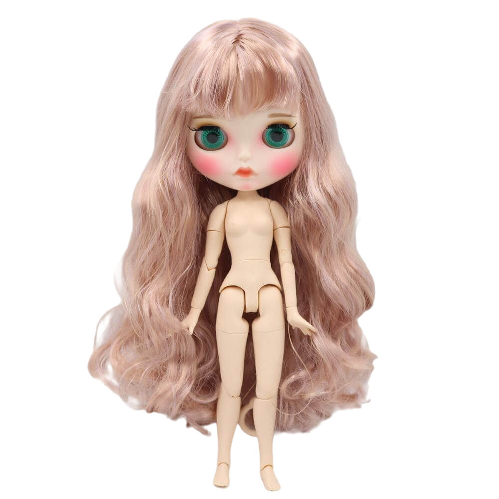 Neo Blythe Doll with Multi-Color Hair, White Skin, Matte Face & Jointed Body Multi-Color Hair Factory Blythe Doll Matte Face Factory Blythe Doll White Skin Factory Blythe Doll