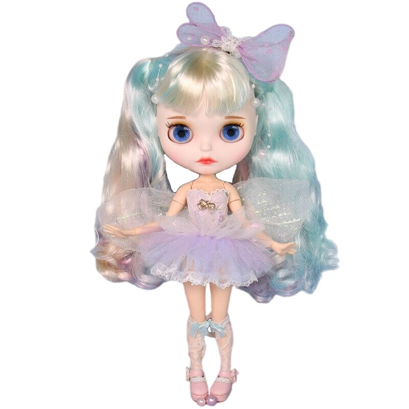 Judith – Premium Custom Neo Blythe Doll with Multi-Color Hair, White Skin & Matte Cute Face Cute face Matte face Multi-color hair White skin