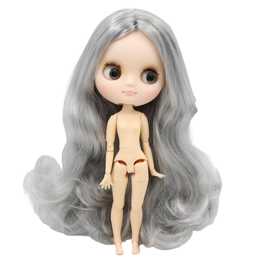 Middie Blythe Doll with Grey Hair, Tilting-Head & Jointed Body Middie Blythe Dolls