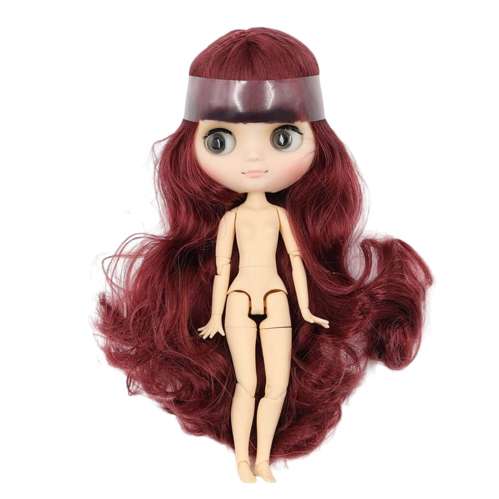 Middie Blythe Doll with Maroon Hair, Tilting-Head & Jointed Body Middie Blythe Dolls