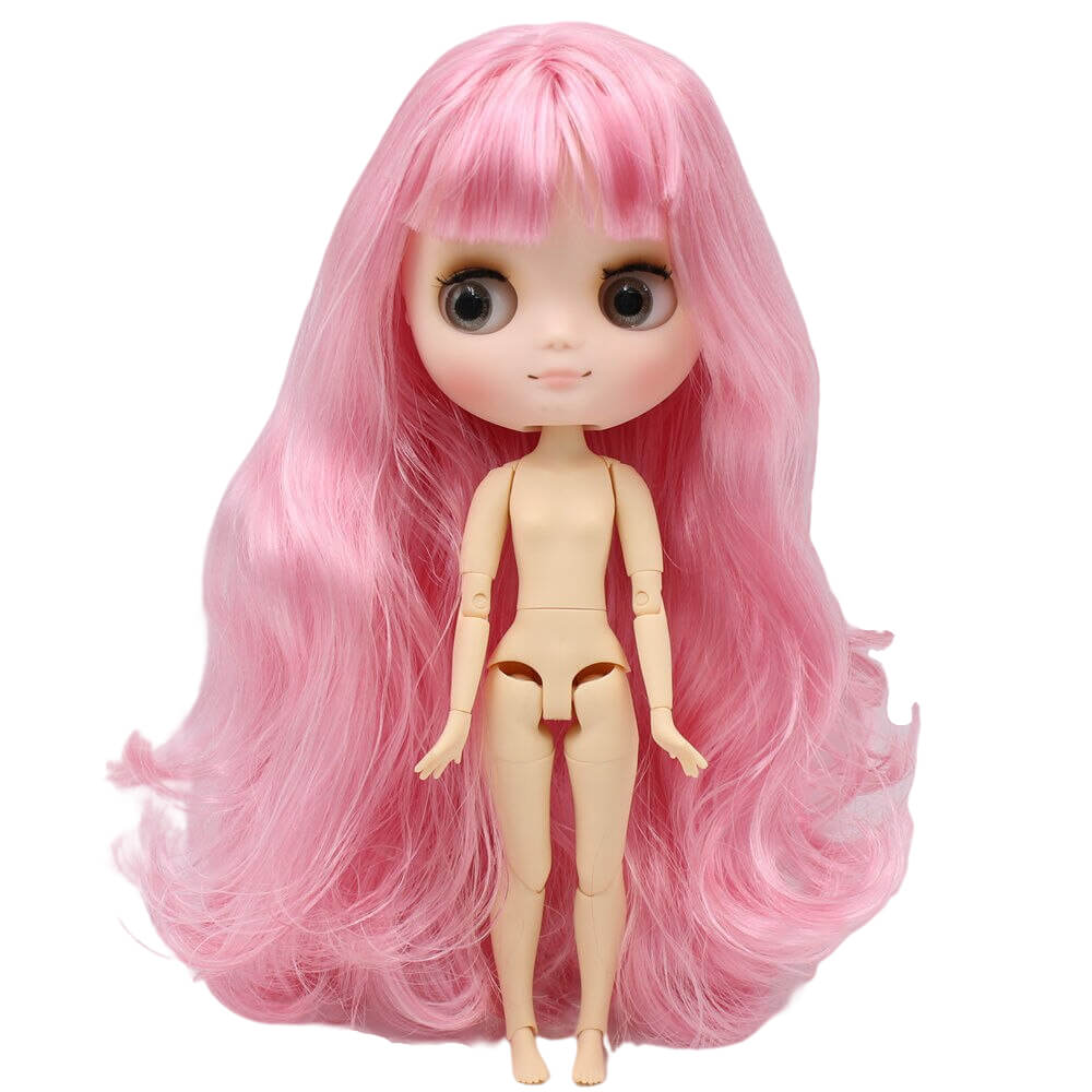 Middie Blythe Lėlė rožiniais plaukais, pakreipiama galva ir sujungtu kūnu Middie Blythe lėlės