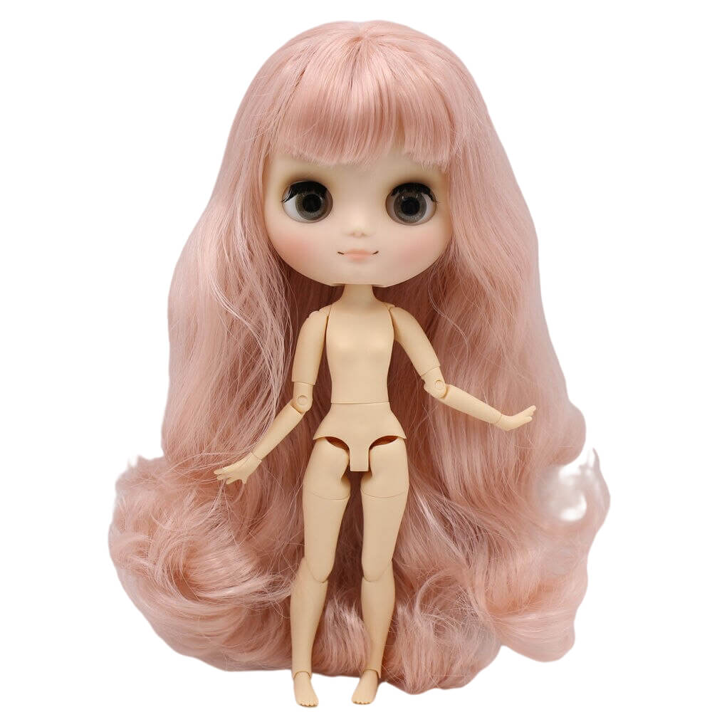 Middie Blythe Lėlė rožiniais plaukais, pakreipiama galva ir sujungtu kūnu Middie Blythe lėlės