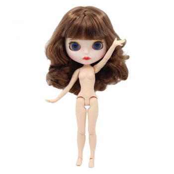 schöne Fabrik Doll/Puppe matt braune Haare 30 cm Neu nude Sammlerpuppe 