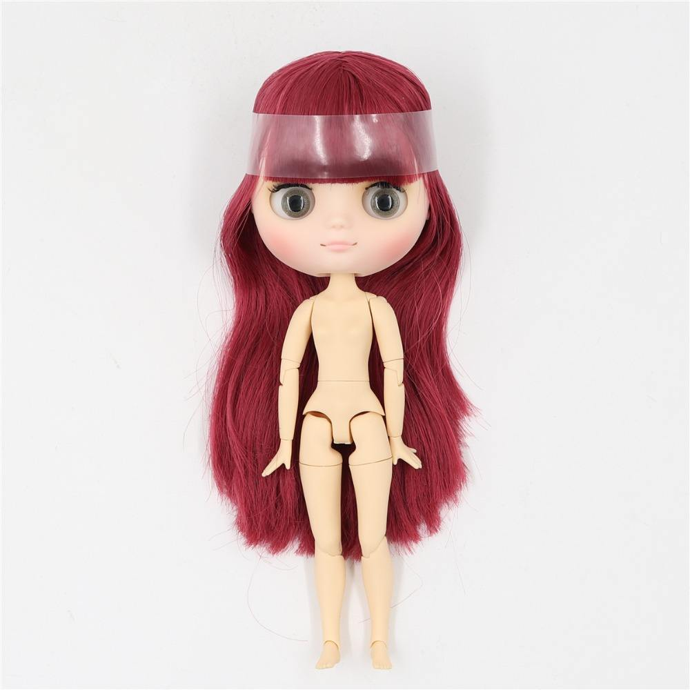 Middie Blythe Doll with Maroon Hair, Tilting-Head & Jointed Body Middie Blythe Dolls