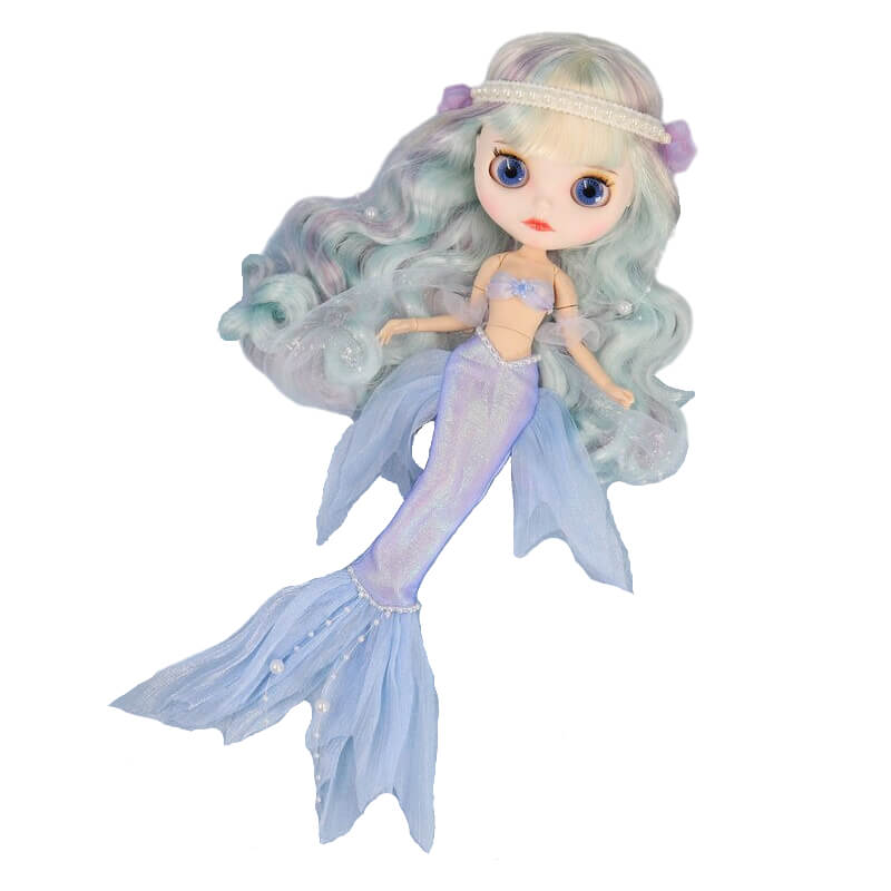 Neo Blythe Doll Mermaid Beads Dress With Headdress Blythe doll clothes