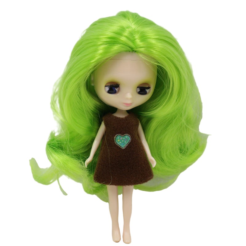 Petite Blythe Doll with Green Hair, Open/Close Eyes & Bendable Body Petite Blythe dolls